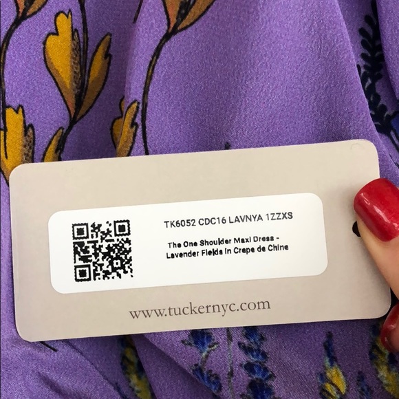 NEW • Tucker NYC • One Shoulder Maxi Dress Purple - Picture 4 of 6